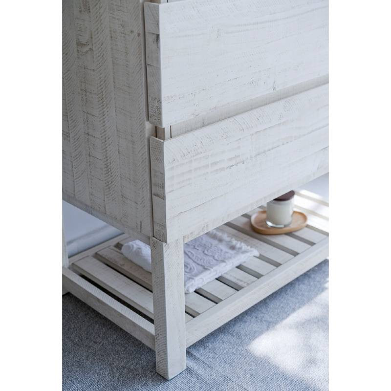 Fresca Formosa 36" Rustic White Single Sink Vanity Set, Faucet: Fft1040ch