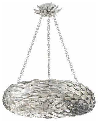 Crystorama Lighting Group 536 Broche 6 Light 24"W Wrought Iron - Antique Silver