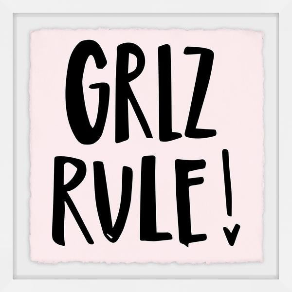 "Girlz Rule" Framed Painting Print, 24"x24"
