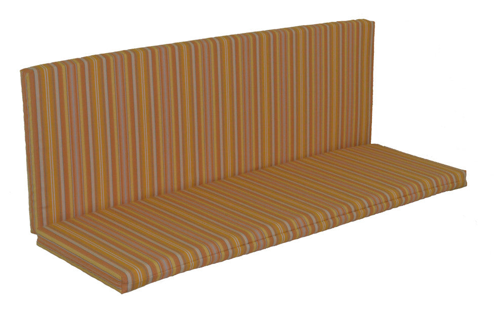 Full Bench Cushion, Orange Stripe, 6 Foot