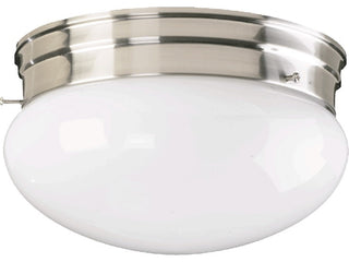 Quorum 1-Light Flush Mount, Satin Nickel