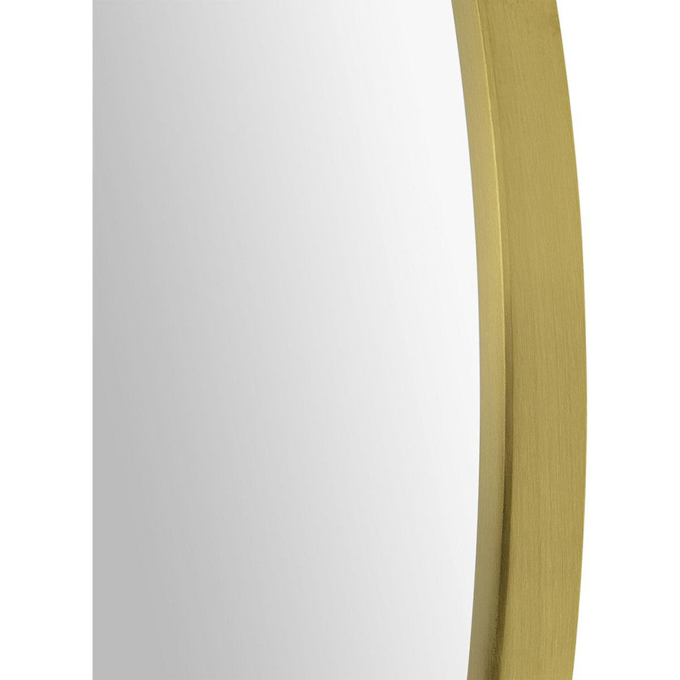 Parga Wall Mirror, Clear and Satin Brass
