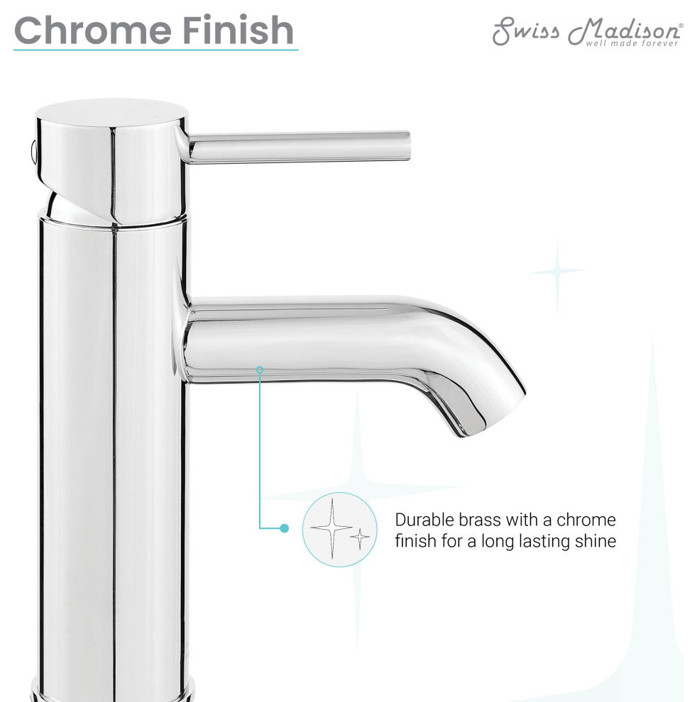 Ivy Single Hole Single Handle Bathroom Faucet, Chrome