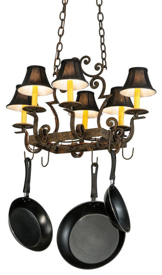 28"L Elara 6 Light Pot Rack