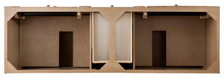 Bristol 72" Double Vanity Bright White, Whitewashed Walnut, Eternal Jasmine Pearl, Three-Hole