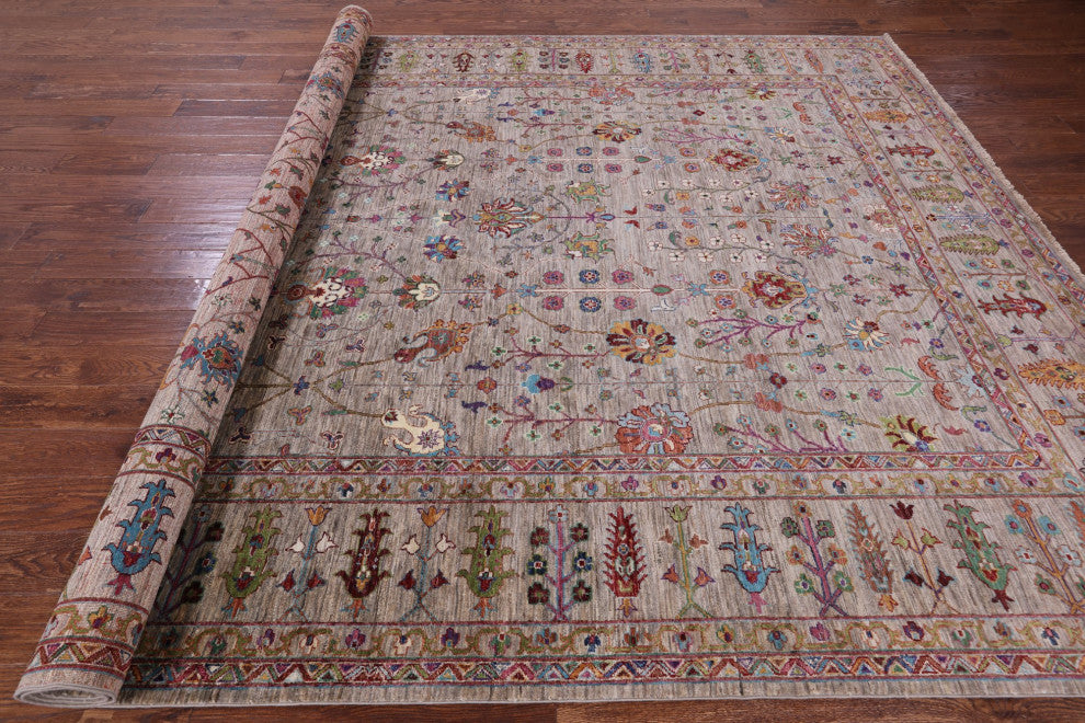 8' 9" X 12' 1" Persian Tabriz Handmade Wool Rug - Q12518