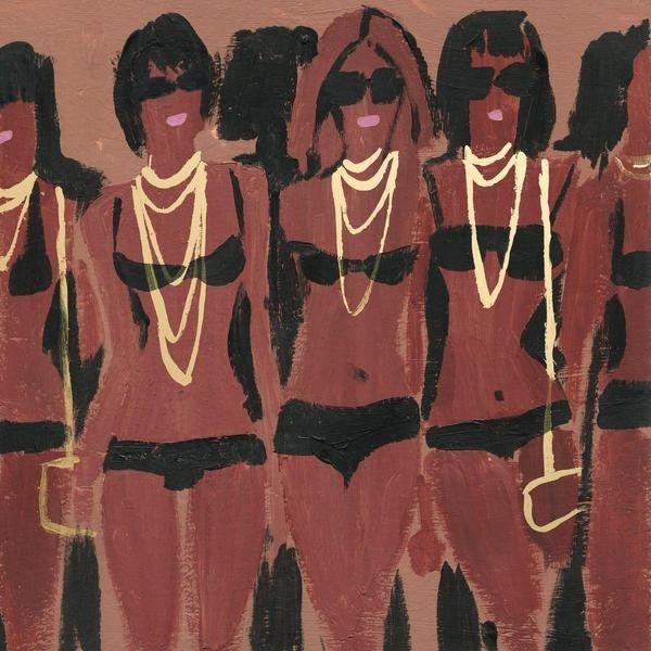"Carmine Style" Painting Print on Wrapped Canvas, 40"x40"