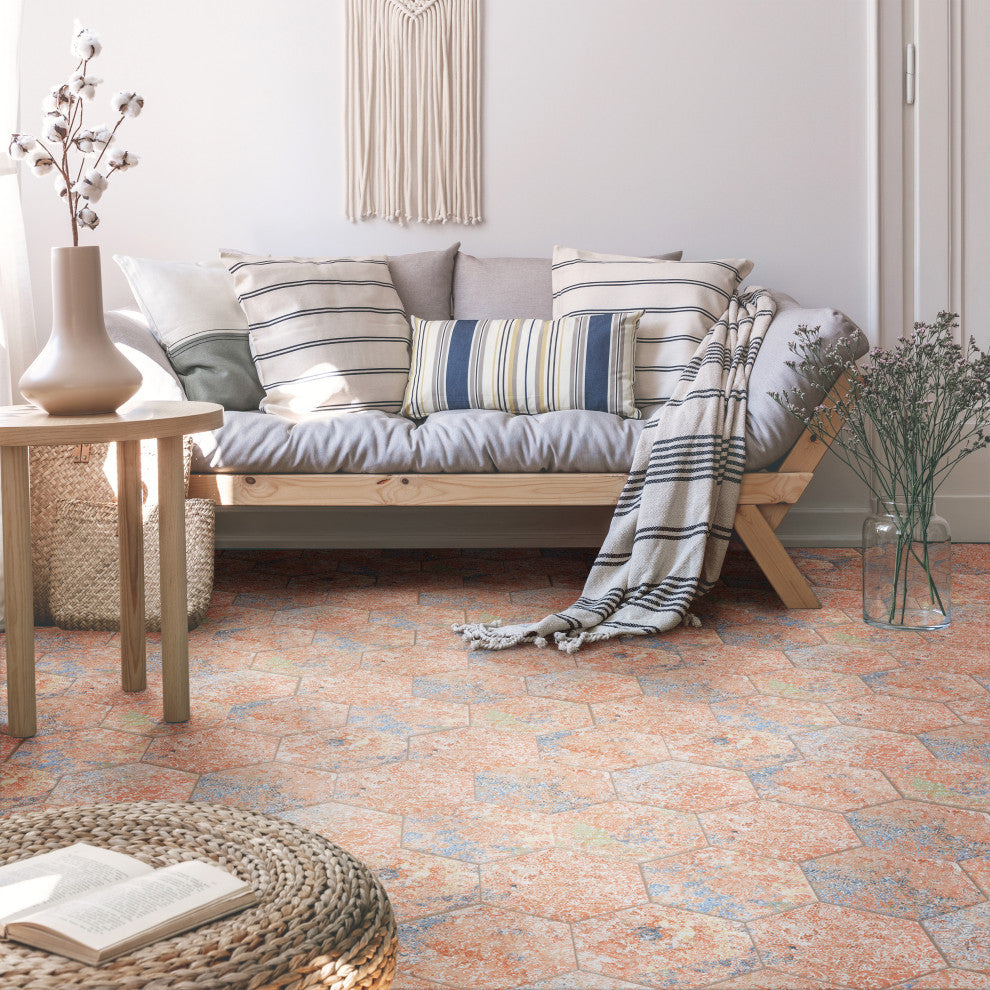 Emotion Hex Red Porcelain Floor and Wall Tile