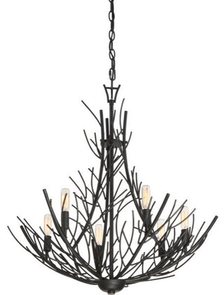 Quoizel THL5006MK Six Light Chandelier Thornhill Marcado Black