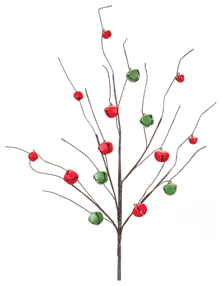 Sleigh Bell Twig Branch, Set of 6