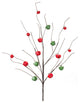 Sleigh Bell Twig Branch, Set of 6