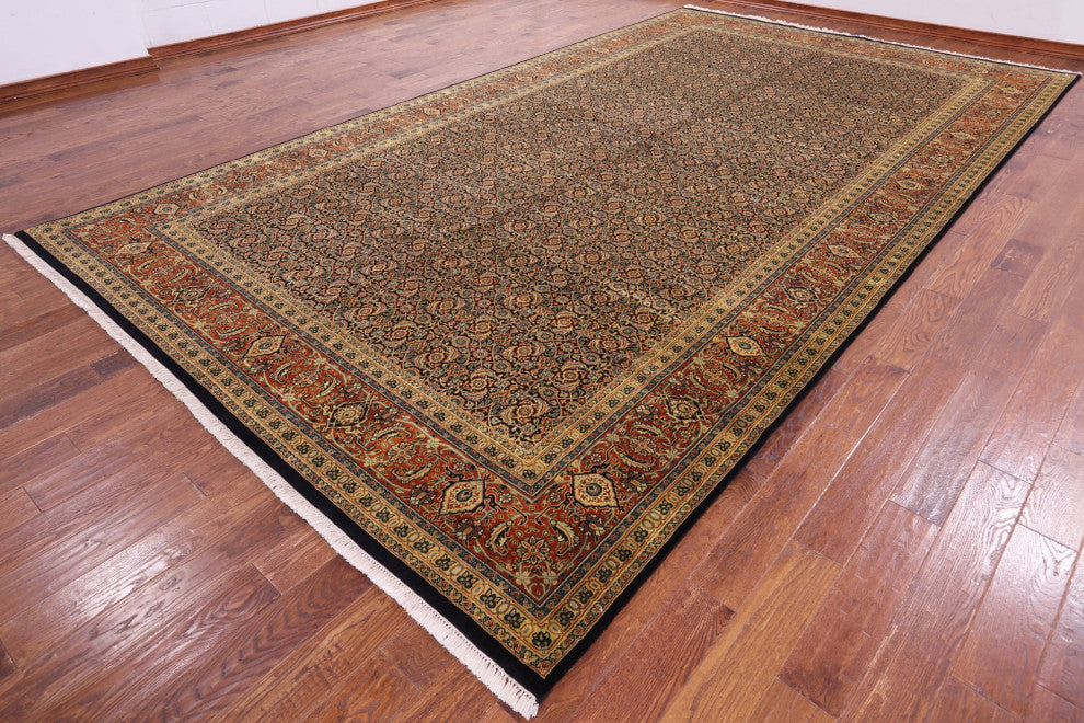 9' 1" X 16' 2" Persian Hill Herati Hand Knotted Wool Rug Q10552