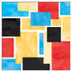 Colorful Primary Abstract 16"x16" Canvas Wall Art