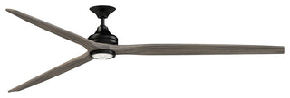 Fanimation Spitfire 96" Fan/LED Light, Black, Weathered Wood