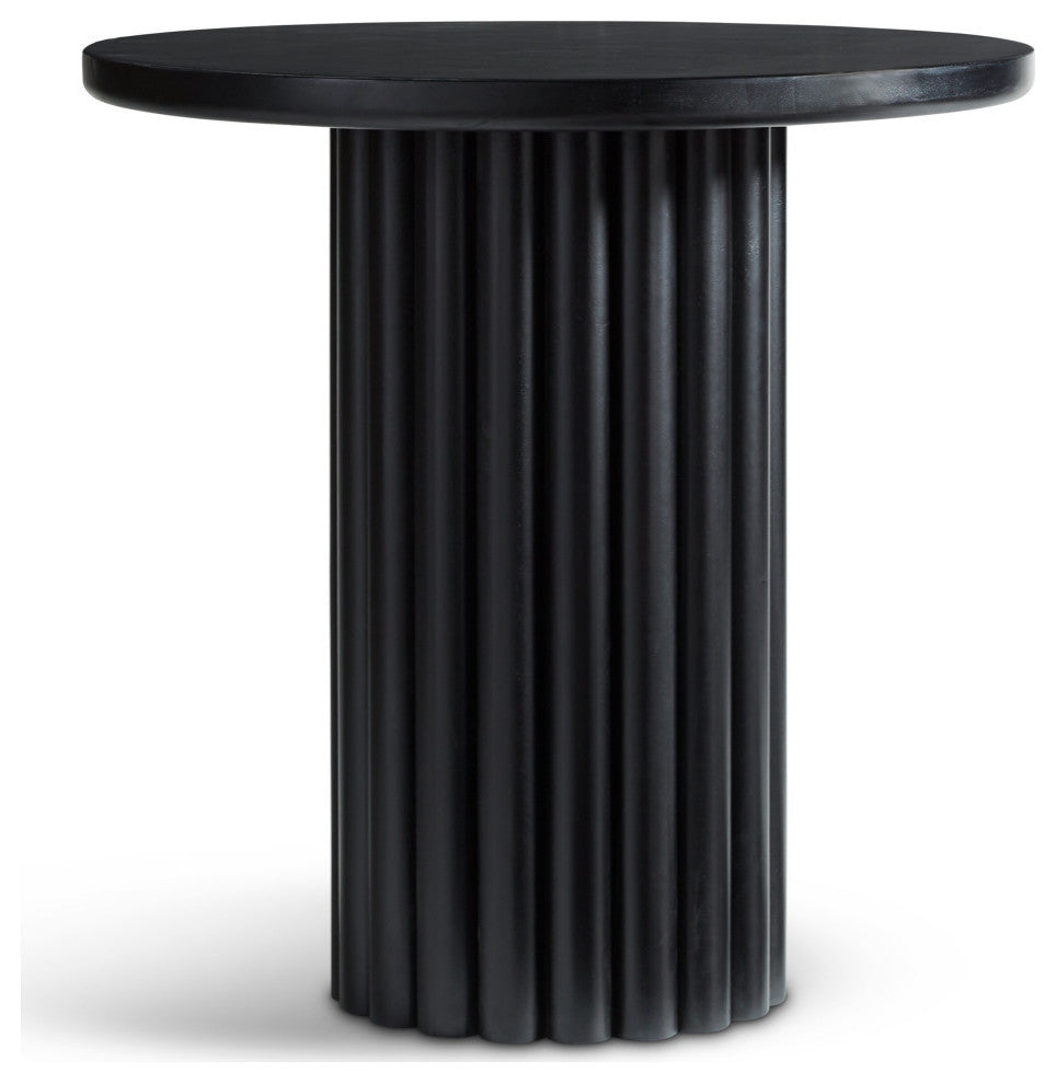 Lyla Solid Wood Counter Table, Charcoal