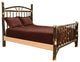 Hickory Log Wagon Wheel Bed, Hickory & Oak, Twin