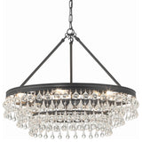 Crystorama Lighting Group 237 Calypso 6 Light 25"W Crystal - Matte Black