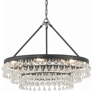Crystorama Lighting Group 237 Calypso 6 Light 25"W Crystal - Matte Black