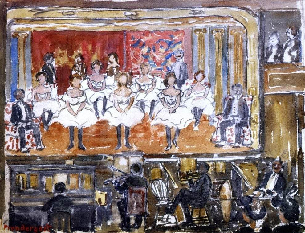 Maurice Prendergast The End Men, 21"x28" Wall Decal