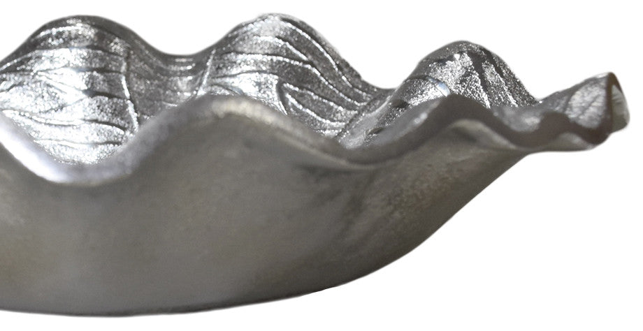 Handmade Decorative Aluminium Tray, Silver Color Coated
