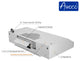 Awoco Rectangle Vent Range Hood With Stainless Steel Cabinets, 30"