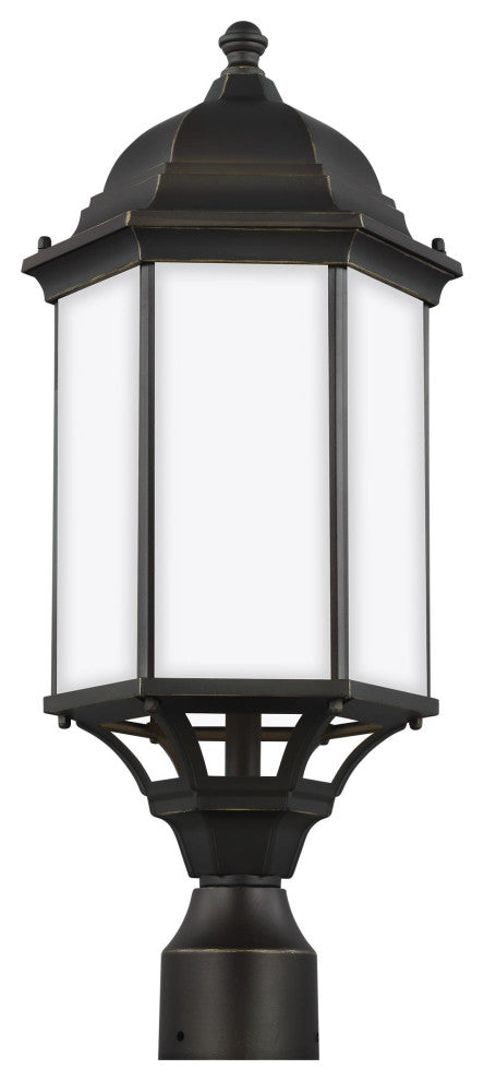 Sevier Large 1-Light Outdoor Post Lantern, Antique Bronze