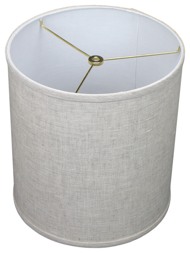FenchelShades Drum Lampshade 11"x11"x12", Designer Linen Oatmeal