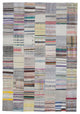 Rug N Carpet - Handmade Oriental 6' 8'' x 9' 10'' Vintage Patchwork Kilim Rug