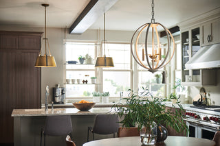 Hinkley Cartwright Medium Drum Pendant, Rustic Brass