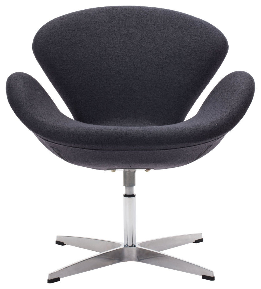 Accent Chair, Steel Metal, Fabric, Gray, Silver, Lounge Lobby Hospitality