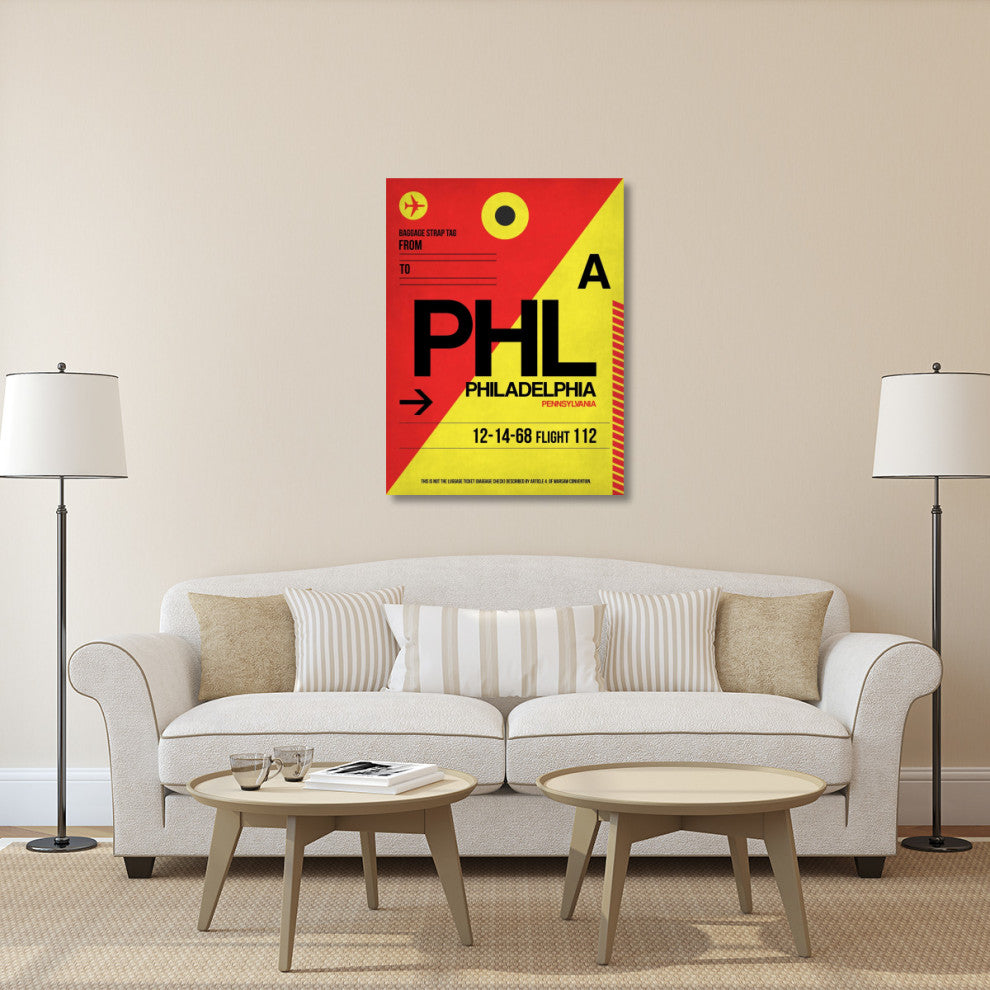 "PHL Philadelphia Luggage Tag 2" Fine Art Print