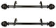 Frond 1" Diameter Side Curtain Rod 12-20" Long, Set of 2, Black