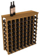 Single Deep Tasting Table, Redwood With Solid Top, Oak Stain