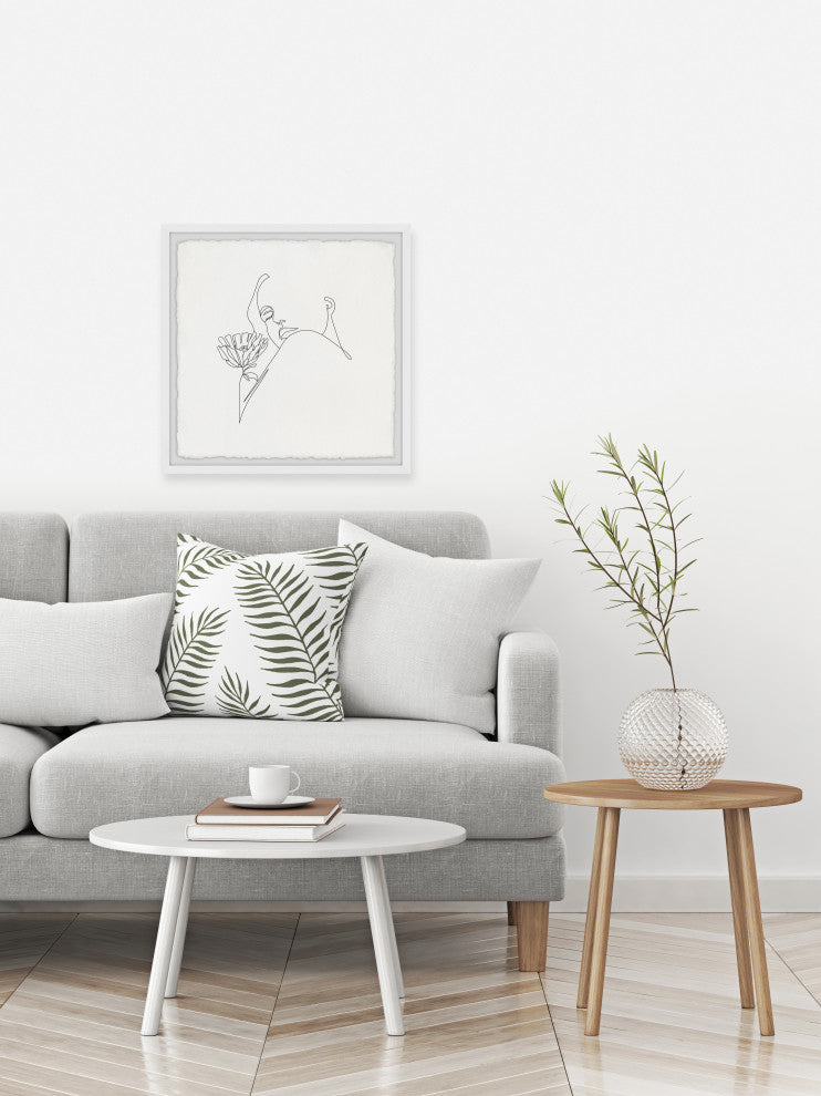 "Flower for You" Framed Painting Print, 32x32