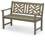 Rocca Weathered Teak Wood Outdoor Bench