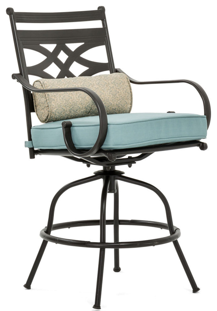 Hanover MCLRDN3PCBRSW2 Montclair Three Piece Steel Outdoor Bistro - Tan
