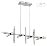 Contemporary Linear Chandelier Francesca 64W, Polished Chrome