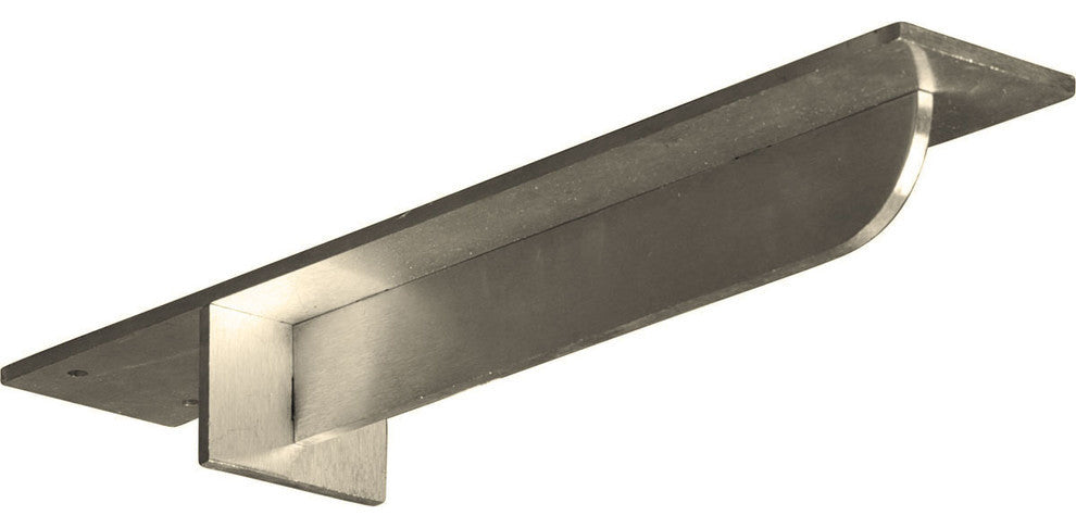3"W x 16"D Heaton Hidden Support Bracket with 12" Support Depth, Stainless Steel