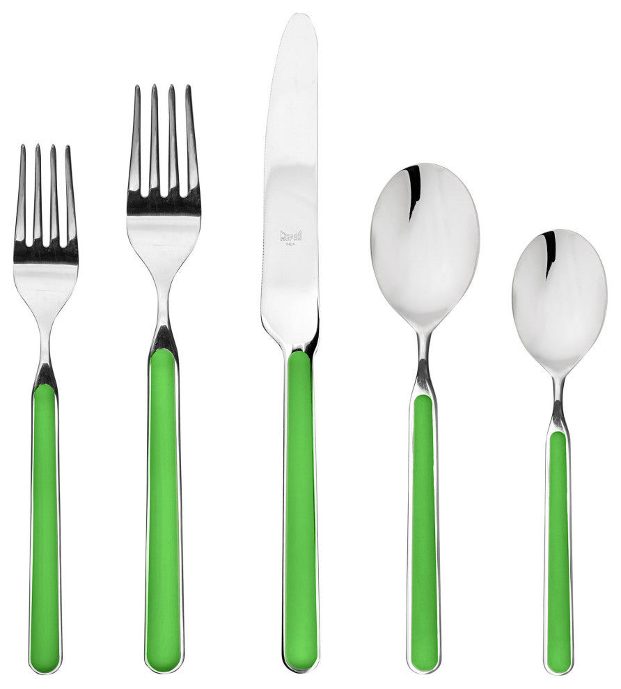 Fantasia Flatware Set, Apple Green, 20 Pcs.