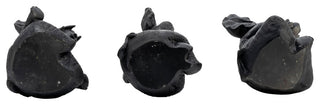 Resin, Set of 3, 8"H, Yoga Elephants, Black