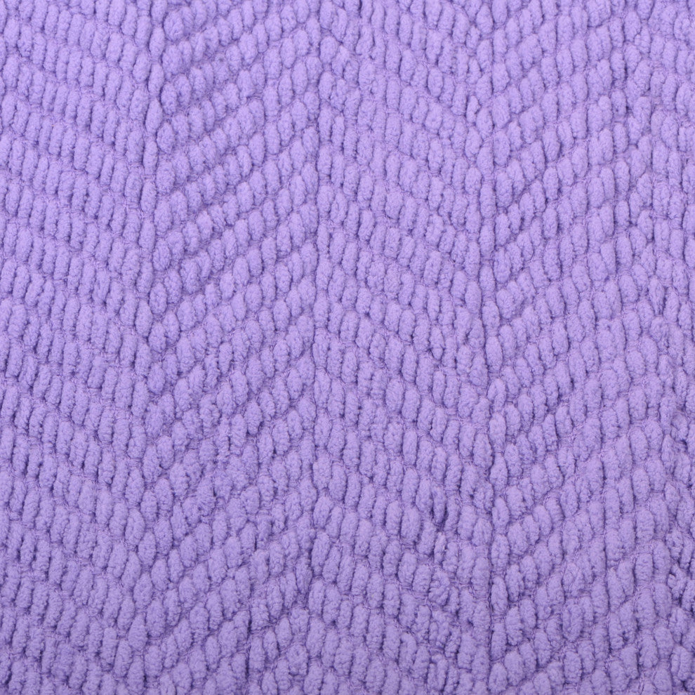 Tweed Knitted Throw Blanket, Paisley Purple, 50"x60"