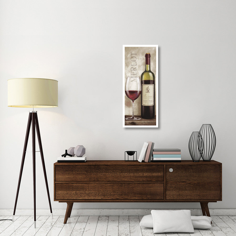 "Wine in Paris V" Digital Paper Print by Janelle Penner, 18"x42"