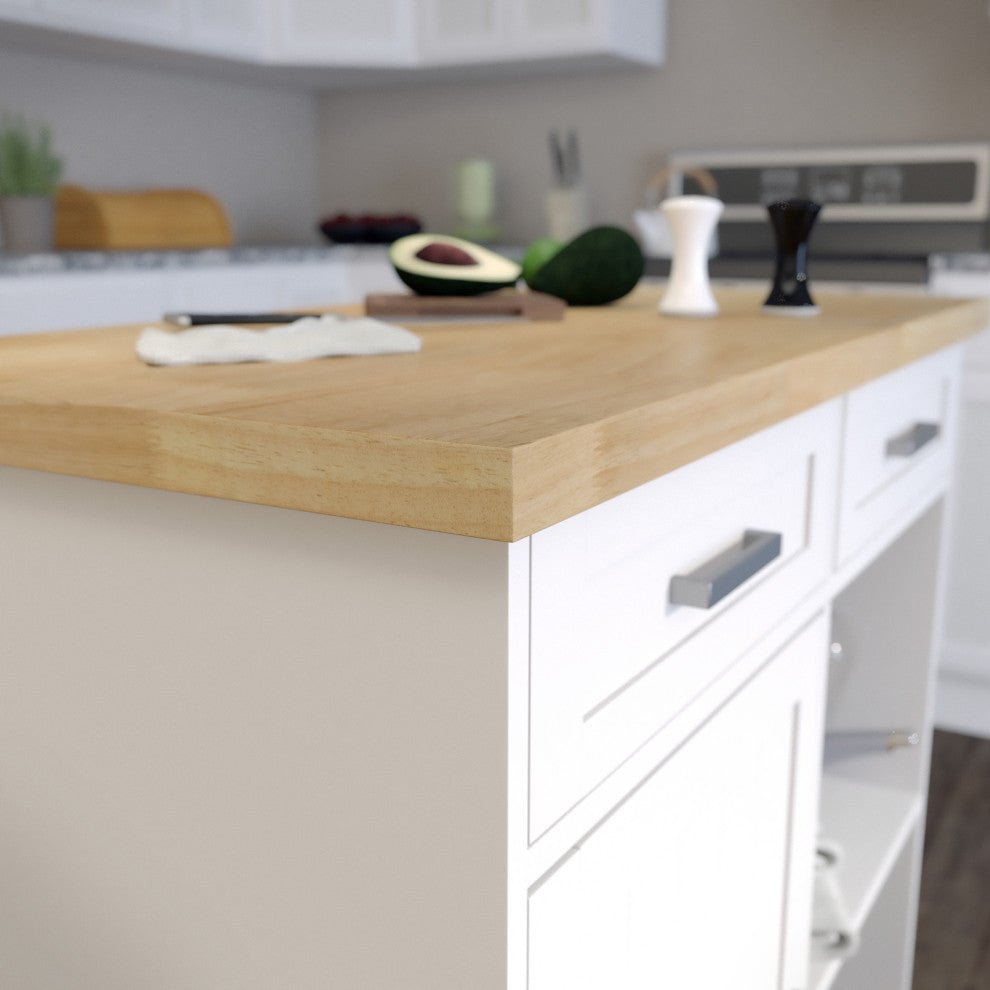 Bastien Rolling Kitchen Island With Storage