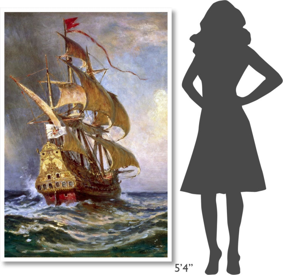 "Knight of The Double Cross - Detail" Print by Jean Leon Gerome Ferris, 42"x62"