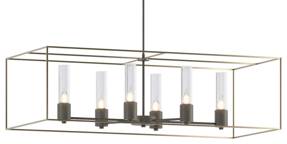Portico Pendant, Natural Iron, Soft Gold Accent