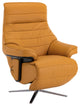 Shanghai Modern Leather Cordless Powered Recliner, Yellow/Silver