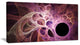 Fractal Angel Wings in Pink, Abstract Wall Art Canvas, 32x16