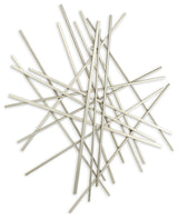 Abstract Silver Bar and Panel Wall Decor Piece