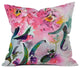 Ginette Fine Art Pink Camellias Throw Pillow, 18"x18"