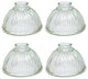 Aspen Creative 23019-4 Replacement Dome Shaped Clear Ribbed Glass Shade 4 Pack